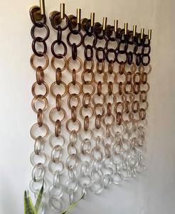 Décoration Murale Verticale Fonctionnelle en Résine Colorée au Design Moderne, Maillons de Chaîne Personnalisables, Logo Personnalisé, Faite à la Main, pour Mariage et Diwali - Product Image 3