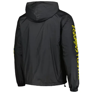 2026 Men's Columbus Crew Best Hoodie Waterproof Eco-Friendly <b>Windbreaker</b> Jacket Wholesale <b>Black</b> Full Zip Canvas Fabric Premium - Product Image 3
