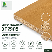 Panneau de bois aggloméré orienté (OSB) mélaminé Jinbase SXT2905 Golden Meadow Oak 18 mm E0 1220x2440 mm pour meubles et menuiseries