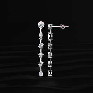 Pear Cut Moissanite <b>Stud</b> Earrings 4 TCW Colorless VVS 14K Gold 2 Carat Teardrop Solitaire 3 Prong Screw Back Handmade Jewelry - Product Image 4