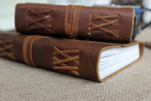 Luxury Genuine Full Grain Leather <b>Journal</b> Vintage Antique Style Hardcover Notebook with Deckle Edge Paper Day Planner <b>Writing</b> - Product Image 6
