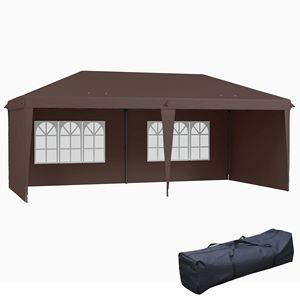 Tenda a baldacchino pop-up in tessuto Oxford 20x10 piedi con 4 pareti laterali rimovibili, per matrimoni, eventi, patio, giardino, con borsa per il trasporto - Product Image 1