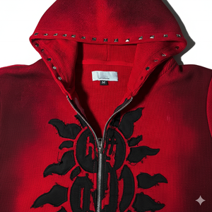 Sudadera con capucha y cremallera para hombre, nueva colección invierno 2026, cómoda, con logo bordado y apliques, 100% algodón, felpa francesa, 450 g/m² - Product Image 5