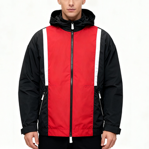 Custom Brand Men's Outdoor Windbreaker <b>Jacket</b> Winter <b>Waterproof</b> Eco-Friendly Fabric Hooded Lightweight Windbreaker <b>Jacket</b> - Product Image 2