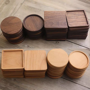 Wholesale Natural Wooden <b>Coasters</b> - Solid Wood Round / Square <b>Coasters</b> for <b>Table</b>/Bar - Elegant & Simple Design - Product Image 3