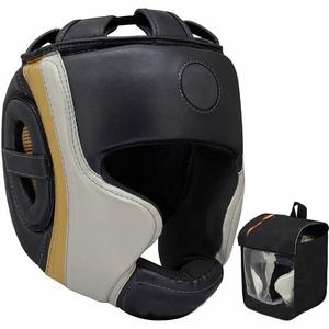 Five B Factory High Quality Boxing <b>Head</b> Guard with Cowhide Leather & PU Durable & Eco-Friendly for Muay Thai & MMA <b>Training</b> OEM - Product Image 2