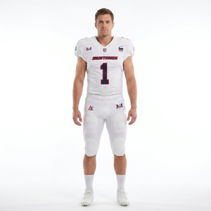 Ensemble d'uniformes de football américain pour jeunes en maille de spandex épaisse personnalisée, taille 6XL, avec rembourrage, maillot et pantalon de jeu, fabrication OEM de vêtements de sport pour équipes - Product Image 1