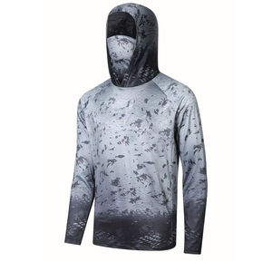 Sweat à capuche de pêche camouflage personnalisé, chemise tactique, protection UV UPF 50+, séchage rapide, respirant, vêtements de pêcheur d'extérieur, jersey performant - Product Image 1