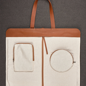 Modern Canvas <b>Garment</b> Bag <b>Cover</b> With Zipper Closure White Dustproof Storage Bag For Home Use - Product Image 4