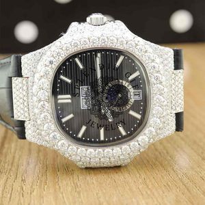 Reloj de Diamantes de Lujo Splendid Gift Jewelry, 28 mm, Moissanita/Brazalete de Plata, Cuarzo Analógico, Movimiento ETA, Esfera con Números Romanos, Zafiro - Product Image 6