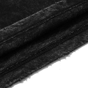 T-shirt en coton pour homme, délavé à l'acide, effet usé, col rond, manches courtes, style grunge, streetwear, décontracté, pour l'été - Product Image 4