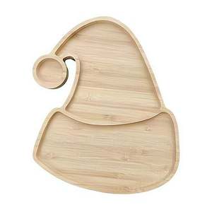 Rectangular Engineered Wood Tray Black Matte Finish <b>Deep</b> <b>Frame</b> Decorative Serving Tray with Cutout Handles - Product Image 2