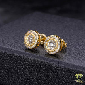 Pendientes de Diamantes Redondos Cultivados en Laboratorio, Plata de Ley 925, Joyería Elegante y de Lujo, Regalo Ideal - Product Image 2