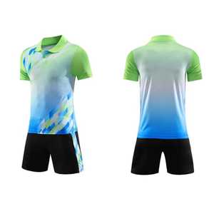 Custom Sublimated Tennis Uniform Set Men Short Sleeve Turn-<b>down</b> Collar Moisture Wicking Breathable Quick Dry Summer Apparel - Product Image 1