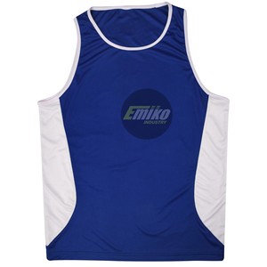 Conjunto de Uniforme de Boxeo Azul, Top Sin Mangas de Poliéster con Pantalones Cortos, Ropa de Entrenamiento para Todas las Temporadas, Ajuste Cómodo, Kit de Boxeo Personalizado - Product Image 6