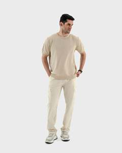 เสื้อยืดแขนสั้นผู้ชายทรงหลวมไหล่ตก พิมพ์ลายได้ตามสั่ง รับผลิตแบบ OEM - Product Image 2