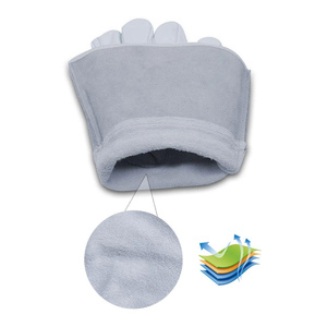 Gants de soudage TIG en cuir de chèvre et croûte de cuir de vache, résistants à l'abrasion et à la chaleur, pour travaux lourds, protection incendie, four et barbecue - Product Image 5