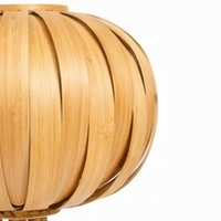 Lanterne citrouille géométrique en bambou artisanal, lampe de table avec support en branches naturelles, éclairage de bureau tropical écologique pour Noël et la maison