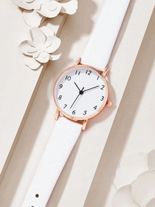 Reloj de Cuarzo Casual para Mujer 192026 con Correa de Cuero PU y Conjunto de Pulsera de Perlas - Product Image 5