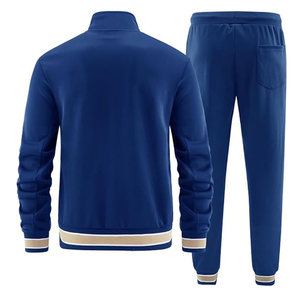 Ensemble de survêtement 2 pièces pour homme, jogging molletonné épais, personnalisable avec logo, tenue décontractée - Product Image 2