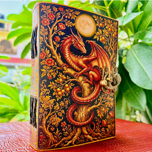 Diario de Cuero con Diseño de Dragón Antiguo, Cuaderno Hecho a Mano, Libro de Sombras, Grimoire de Hechizos Vintage, 9x6 Pulgadas, Regalo - Product Image 2