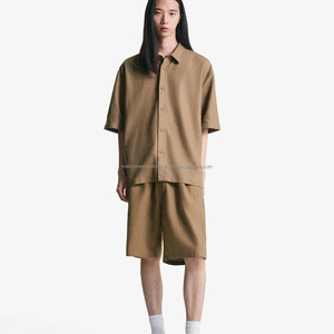 Conjuntos de verano para hombre, Conjunto de camiseta informal y pantalones cortos, traje deportivo para hombre, chándal de Color, trajes sueltos, conjunto corto de camiseta de talla - Product Image 1