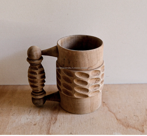 Haute demande tasse en bois bois café thé bière jus lait eau tasse primitive à la main - Product Image 4
