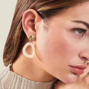 Ivory <b>Resin</b> Teardrop Earrings Cream <b>Resin</b> Open Teardrop Earrings Minimalist <b>Resin</b> Drop Earrings Ivory Creamy <b>Resin</b> <b>Crafts</b> - Product Image 6