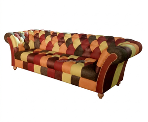 โซฟาเชสเตอร์ฟิลด์ 3 ที่นั่ง นั่งสบาย พร้อมเบาะนุ่มพิเศษ ดีไซน์คลาสสิก เหมาะสำหรับการพักผ่อนและรับรองแขก - Product Image 1