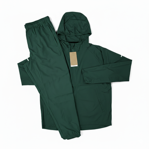 Ensemble coupe-vent décontracté d'hiver pour homme, écologique et personnalisé, en nylon, avec veste à capuche et pantalon respirant à taille élastique - Product Image 6