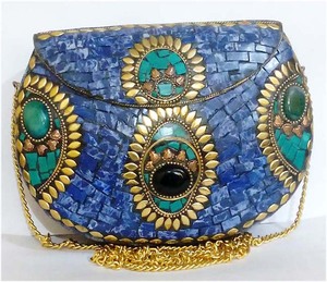 Nuevas Bolsas Metálicas con Diseño de Mosaico para Mujer, para Fiestas, Modelo GC-BG-485, Disponibles al Mejor Precio de Exportador Indio - Product Image 1