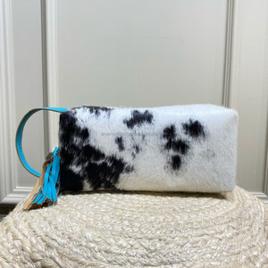 Nouvel arrivage de boîte de rangement cosmétique de maquillage élégant en cuir de vachette couleur turquoise pochette à bijoux boîte d'organisation de salle de bain pour vanité - Product Image 4