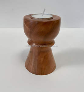 ชุดที่ใส่ชาไม้มะม่วง2ชิ้นโคมไฟตกแต่งโต๊ะบนเสาเทียนตกแต่งคริสต์มาส - Product Image 3