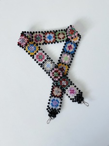 Sangle de sac faite à la main en carrés Granny Square perlés, sangle en cristal acrylique - Product Image 5