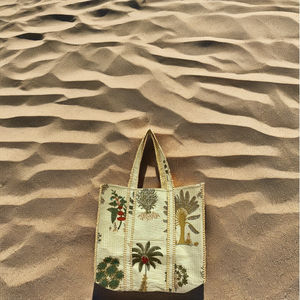 Sacs fourre-tout de week-end en coton faits à la main, fermeture à glissière, couleur unie, matelassés, grande capacité, sac à bandoulière pour les courses - Product Image 1