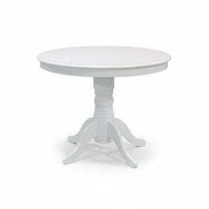 Juego de Mesa de Comedor Redonda de Madera Blanca con 4 Sillas, Diseño Escandinavo Moderno, Muebles Estables para el Comedor - Product Image 2