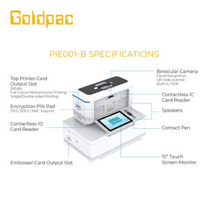 Dispositif d'enregistrement biométrique mobile eKYC pour l'impression thermique instantanée des cartes avec embosseur et double moniteur - Product Image 4