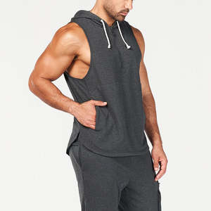 Ropa EXORO, Sudadera sin Mangas para Hombre, Corte Holgado, Felpa Suave, Ligera, Secado Rápido, Estilo Deportivo, para Gimnasio, Entrenamiento, Ropa Deportiva Urbana de Verano - Product Image 4