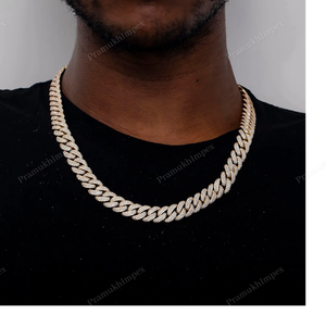 12MM 22 ichnes Iced Out Cuban Link Chain 925 Sterling Silver Extended Chain Clasp Hip Hop Thick Miami Luxury <b>Statement</b> Jewelry - Product Image 4