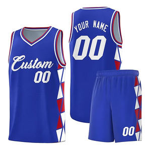 Uniformes de Baloncesto Personalizados al por Mayor, 100% Poliéster, Antibacterianos, Sin Mangas, Transpirables, de Secado Rápido, Conjunto de Ropa de Entrenamiento Cosida - Product Image 1