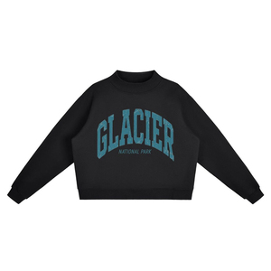 Sudadera Oversize Personalizada OEM para Mujer, Cuello Alto, Forro Polar Gris, Ropa de Recuerdo Personalizada, Algodón Pesado, Parque Nacional - Product Image 6