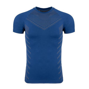 Camiseta Deportiva Unisex para Adultos, Personalizable, Azul, Manga Corta, Cuello Camisero, con Letra Impresa Digitalmente en la Parte Delantera, Absorbe la Humedad - Product Image 1