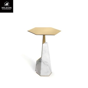 Tavolino da Caffè di Lusso <span class=keywords><strong>su</strong></span> <span class=keywords><strong>Misura</strong></span> con Base in Metallo di Alta Qualità e Design Moderno Elegante in Stile Europeo con <span class=keywords><strong>Piano</strong></span> in Marmo - Product Image 6
