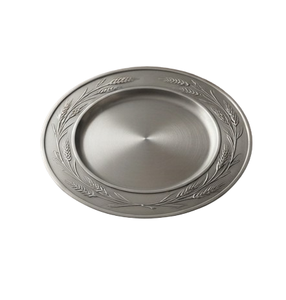 Assiette de présentation géométrique en argent gravée à la main, très vendue, pour la restauration hôtelière, assiettes décoratives pour servir les fruits - Product Image 5