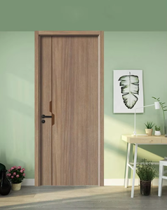 Puerta de Polímero Impermeable de WPC (Compuesto de Madera y Plástico) de Una o Dos Hojas, Diseño Minimalista para Oficina en Casa, Baño Interior o Almacén - Product Image 3