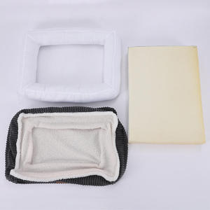 Pet <b>Bed</b> Manufacturer Wholesale Custom Logo Warm Faux Fur Striped Rectangle <b>Dog</b> <b>Bed</b> Luxury Carton - Product Image 4