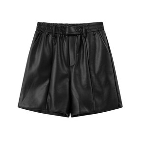 Premium Quality Wholesale Price Genuine <b>Leather</b> Hot Solid <b>Shorts</b> Regular Fit Soft Lining Comfortable Casual Everyday Fashion - Product Image 1