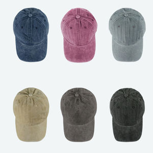 หมวกเบสบอลผ้าฝ้ายแบบยูนิเซ็กซ์ 6 แผง สีพื้น ปรับขนาดได้ สวมใส่สบาย ผ้าแบบวอช สำหรับผู้ใหญ่ - Product Image 1