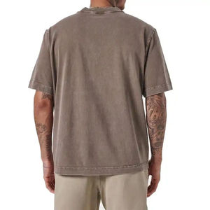 เสื้อยืดคอตตอนโอเวอร์ไซส์พร้อมสกรีนแบรนด์ ผ้าหนา พรีเมียม ทรงบ็อกซี่ แขนสั้น เรียบง่าย สตรีทแวร์ กันยับ - Product Image 5