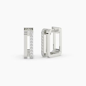 Boucles d'oreilles classiques vintage en or 14 carats avec diamants de laboratoire certifiés IGI pour femmes, légères, pour tous les jours, bijoux de luxe pour anniversaire - Product Image 3